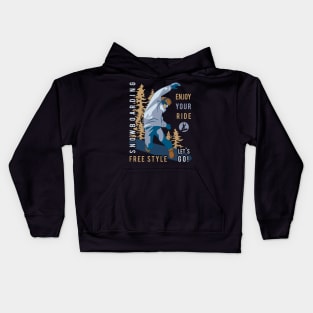 Snowboarding. Enjoy your ride Kids Hoodie